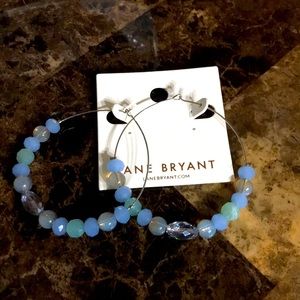 Blue beaded earrings.